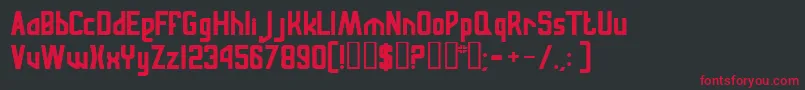 RussianqualityNormal Font – Red Fonts on Black Background