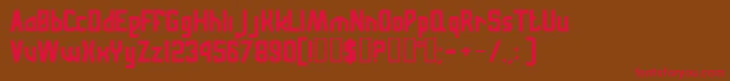 RussianqualityNormal Font – Red Fonts on Brown Background