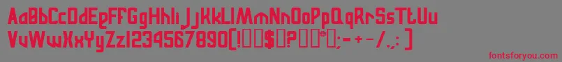 フォントRussianqualityNormal – 赤い文字の灰色の背景