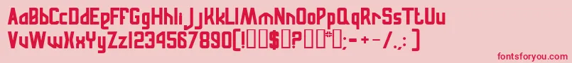 RussianqualityNormal-Schriftart – Rote Schriften auf rosa Hintergrund