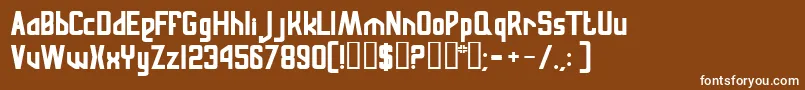 RussianqualityNormal Font – White Fonts on Brown Background