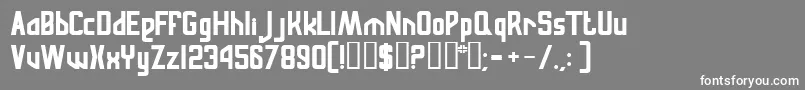 RussianqualityNormal-Schriftart – Weiße Schriften auf grauem Hintergrund