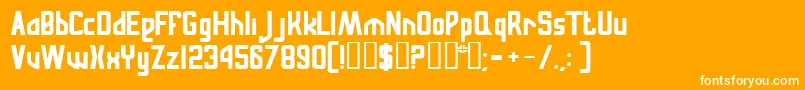 RussianqualityNormal Font – White Fonts on Orange Background