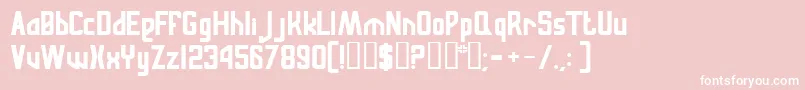 RussianqualityNormal Font – White Fonts on Pink Background