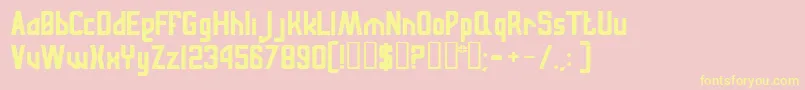 RussianqualityNormal Font – Yellow Fonts on Pink Background
