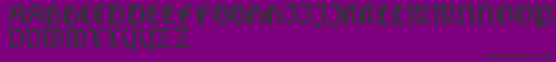 WallauZierBold-fontti – mustat fontit violetilla taustalla