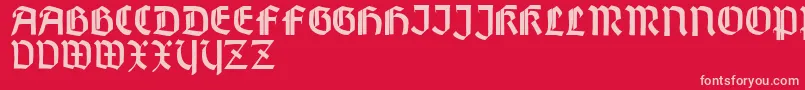 WallauZierBold Font – Pink Fonts on Red Background