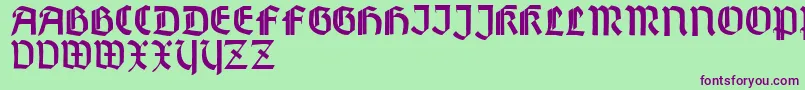 WallauZierBold Font – Purple Fonts on Green Background