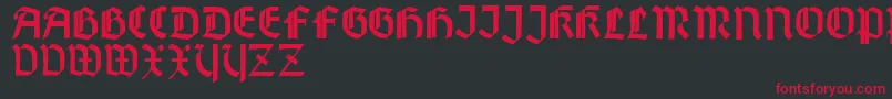 WallauZierBold Font – Red Fonts on Black Background