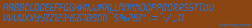 DigitsdbNormal Font – Blue Fonts on Brown Background