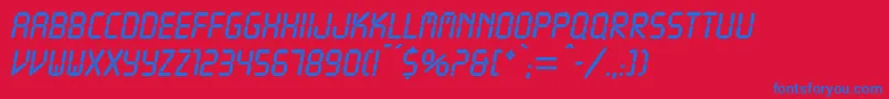 DigitsdbNormal Font – Blue Fonts on Red Background