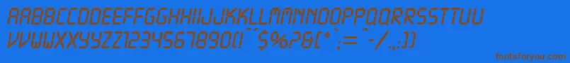 DigitsdbNormal Font – Brown Fonts on Blue Background