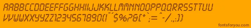 DigitsdbNormal Font – Brown Fonts on Orange Background