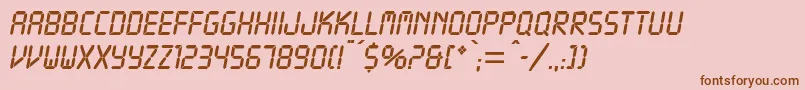 DigitsdbNormal Font – Brown Fonts on Pink Background