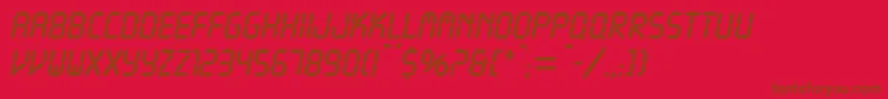 DigitsdbNormal Font – Brown Fonts on Red Background