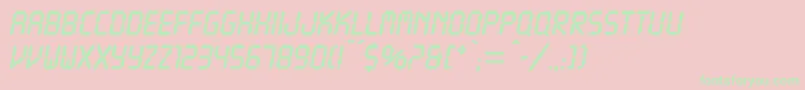 DigitsdbNormal Font – Green Fonts on Pink Background
