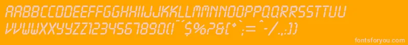 DigitsdbNormal Font – Pink Fonts on Orange Background