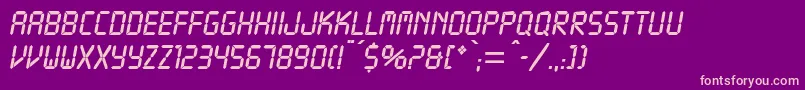 DigitsdbNormal Font – Pink Fonts on Purple Background