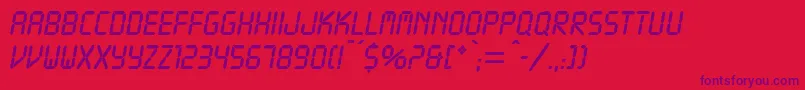 DigitsdbNormal Font – Purple Fonts on Red Background