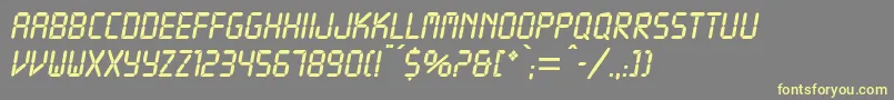 DigitsdbNormal Font – Yellow Fonts on Gray Background