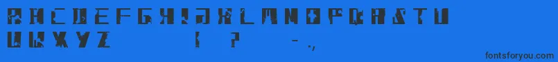 Grossbrush Font – Black Fonts on Blue Background
