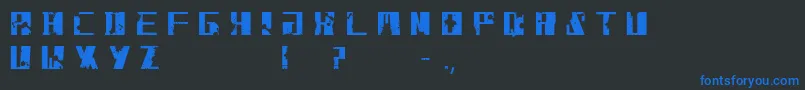 Grossbrush Font – Blue Fonts on Black Background