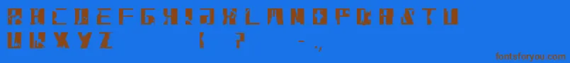 Grossbrush Font – Brown Fonts on Blue Background