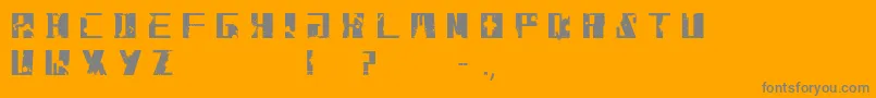 Grossbrush Font – Gray Fonts on Orange Background