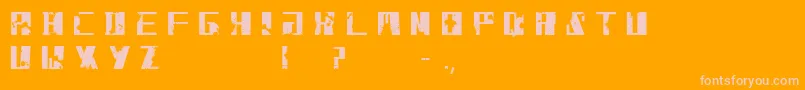 Grossbrush Font – Pink Fonts on Orange Background