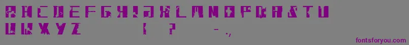 Шрифт Grossbrush – фиолетовые шрифты на сером фоне