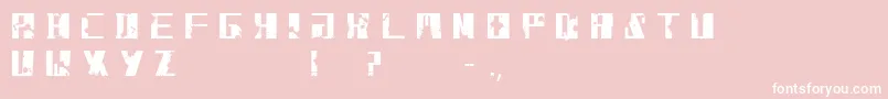 フォントGrossbrush – ピンクの背景に白い文字