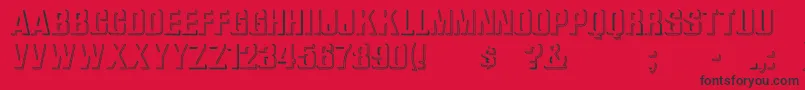 WhataReliefHollow Font – Black Fonts on Red Background