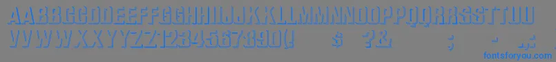 WhataReliefHollow Font – Blue Fonts on Gray Background