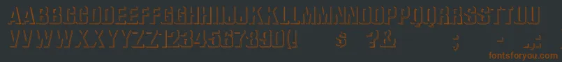 WhataReliefHollow Font – Brown Fonts on Black Background