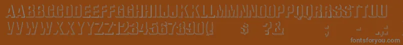 WhataReliefHollow Font – Gray Fonts on Brown Background
