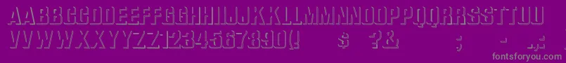 WhataReliefHollow Font – Gray Fonts on Purple Background