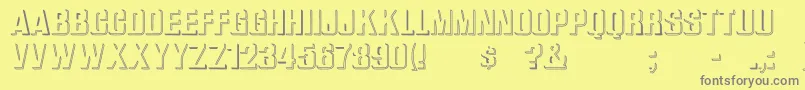 WhataReliefHollow Font – Gray Fonts on Yellow Background