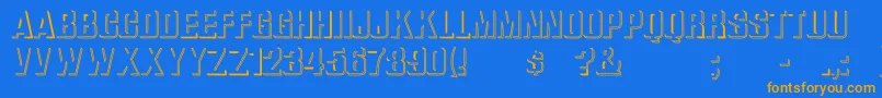 Weitere Informationen zur WhataReliefHollow-Schriftart WhataReliefHollow-Schriftart – Orangefarbene Schriften auf blauem Hintergrund