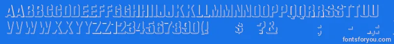 WhataReliefHollow Font – Pink Fonts on Blue Background