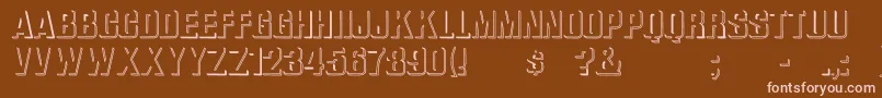 WhataReliefHollow Font – Pink Fonts on Brown Background