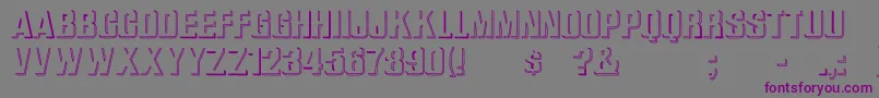 WhataReliefHollow Font – Purple Fonts on Gray Background