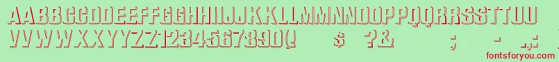 WhataReliefHollow Font – Red Fonts on Green Background