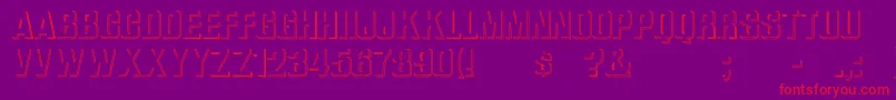 WhataReliefHollow Font – Red Fonts on Purple Background