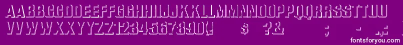 WhataReliefHollow Font – White Fonts on Purple Background