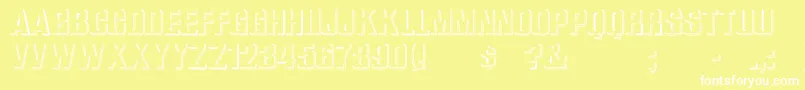 WhataReliefHollow Font – White Fonts on Yellow Background