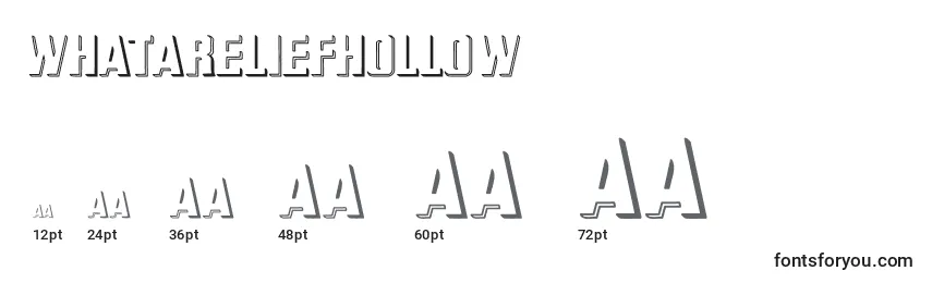 WhataReliefHollow Font Sizes