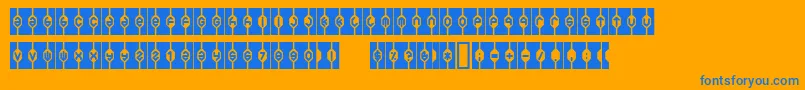 fuente Welfareb – Fuentes Azules Sobre Fondo Naranja