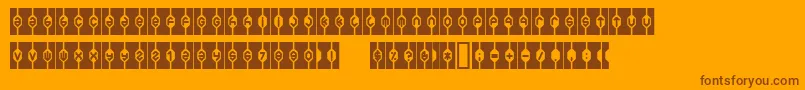 Шрифт Welfareb – коричневые шрифты на оранжевом фоне