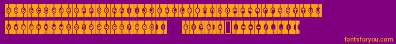 Welfareb Font – Orange Fonts on Purple Background