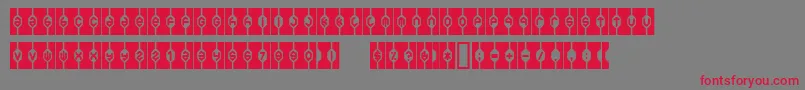フォントWelfareb – 赤い文字の灰色の背景